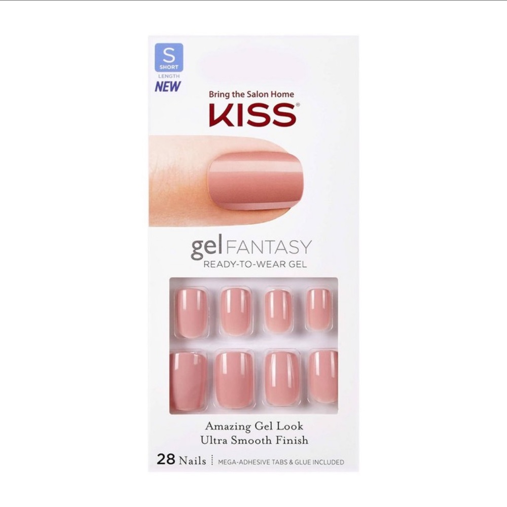 Kiss Gel Fantasy Ready to Wear Fake Nails in Pink
